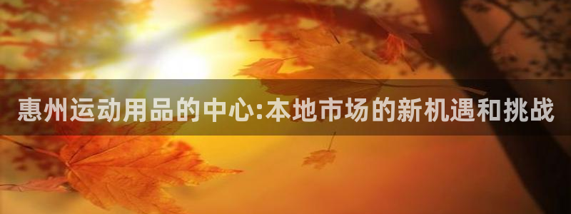 意昂体育4招商电话是多少：惠州运动用品的中心:本地市